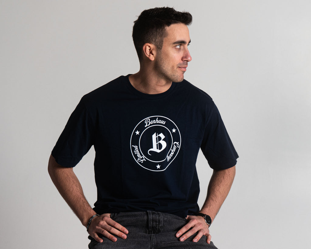 t-shirt mid-light relaxed unisex french navy